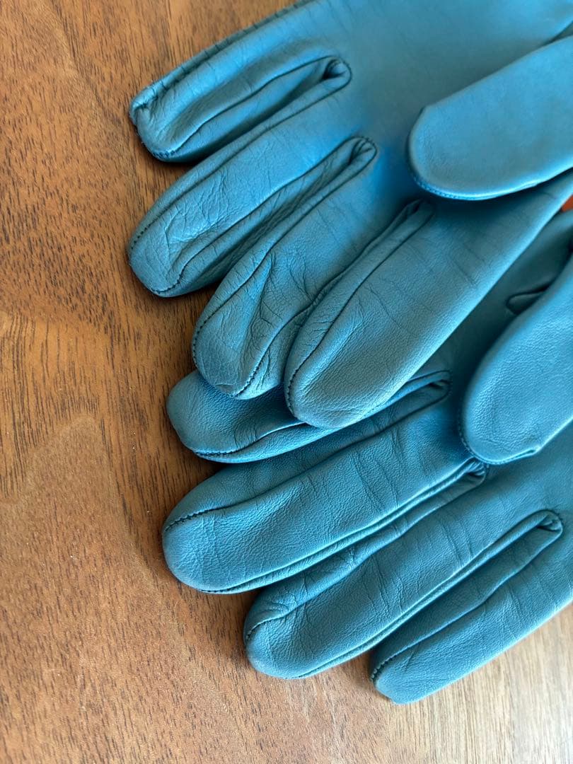HERMES ブルーの手袋
