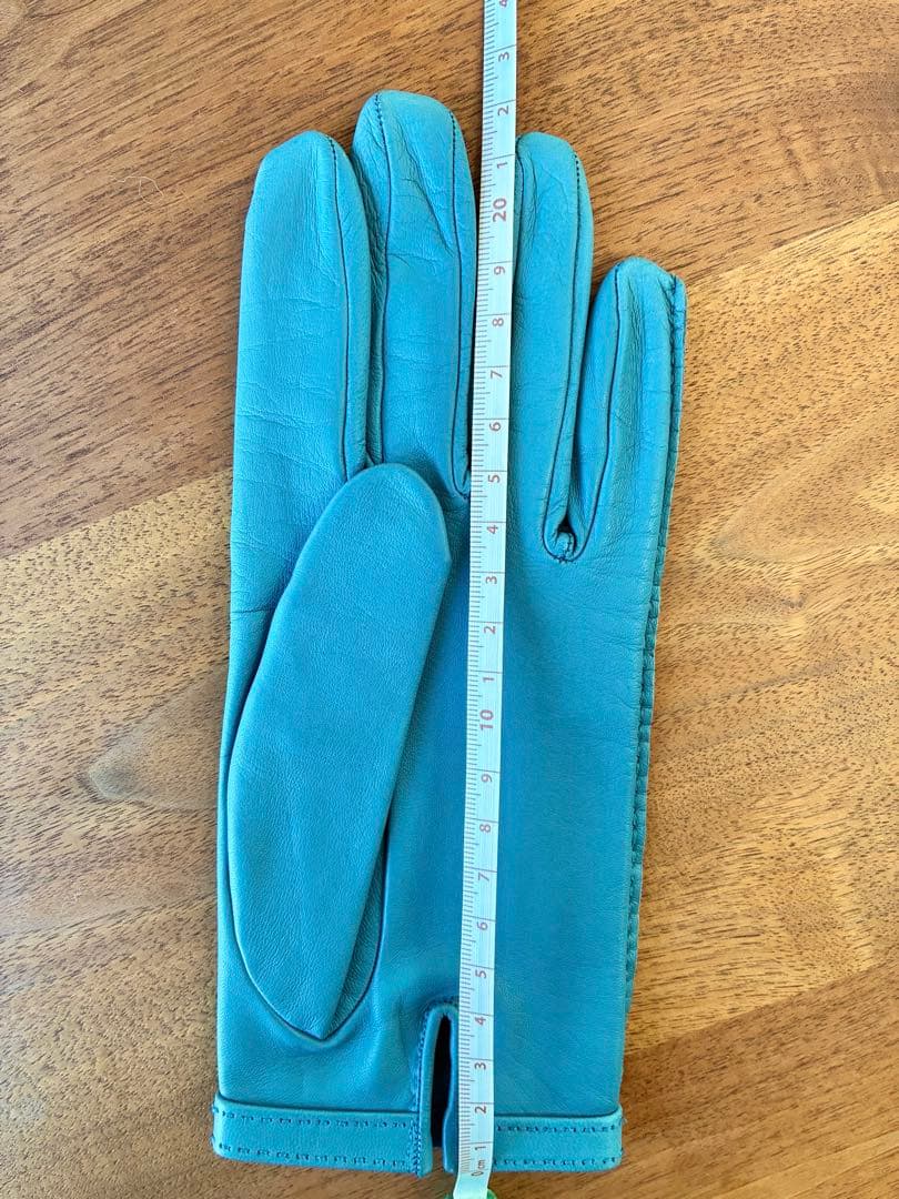 HERMES ブルーの手袋