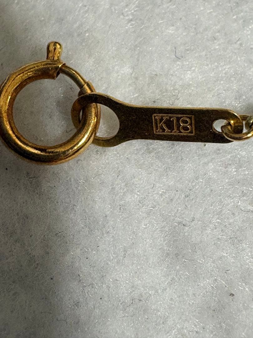 K18 トルマリン　ネックレス