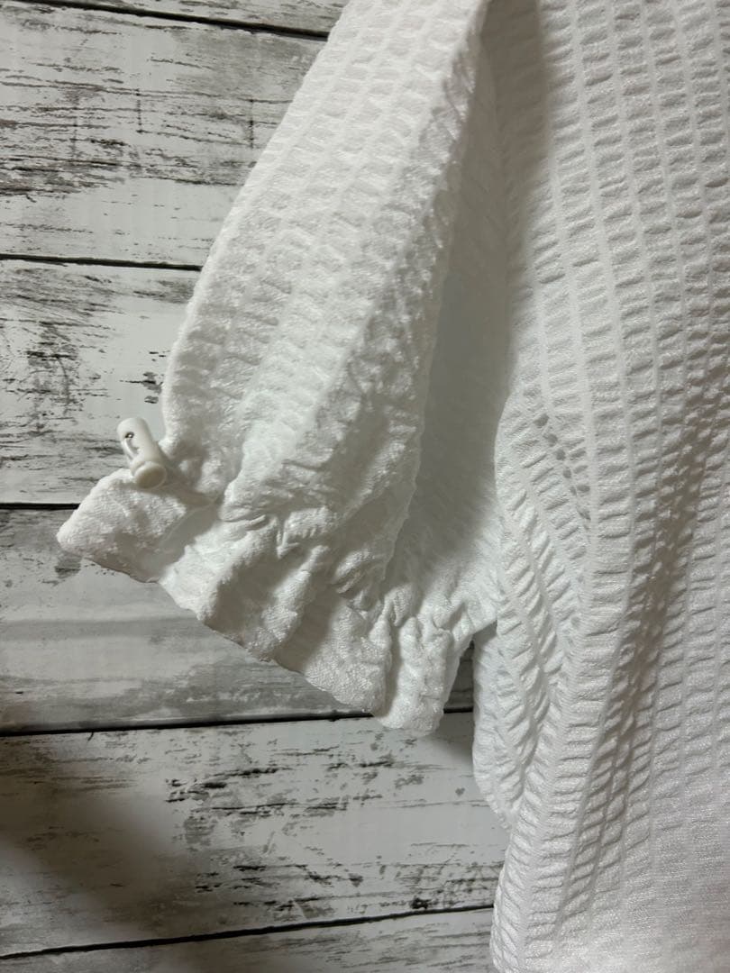 レディースゴルフウェアセットアップ　ショートパンツ　Lサイズ ホワイト／ブラック