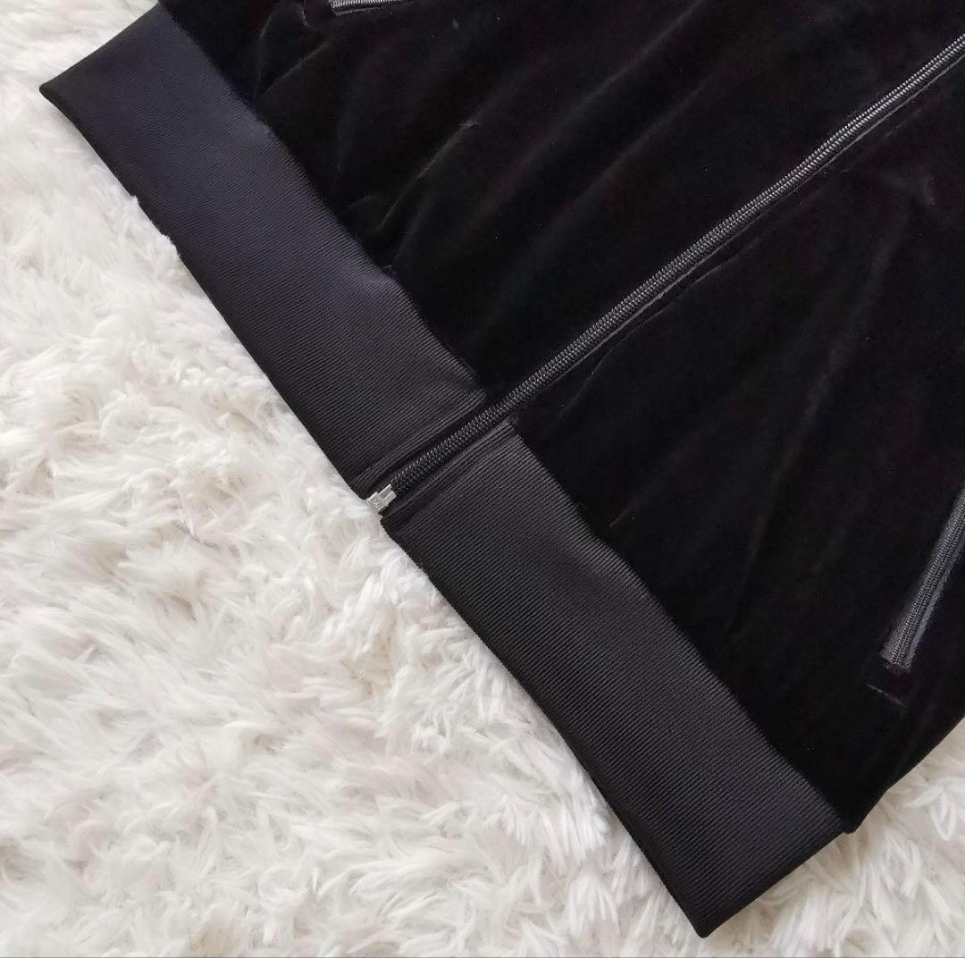 adidas ベルベット ジャージ 黒 UK 10