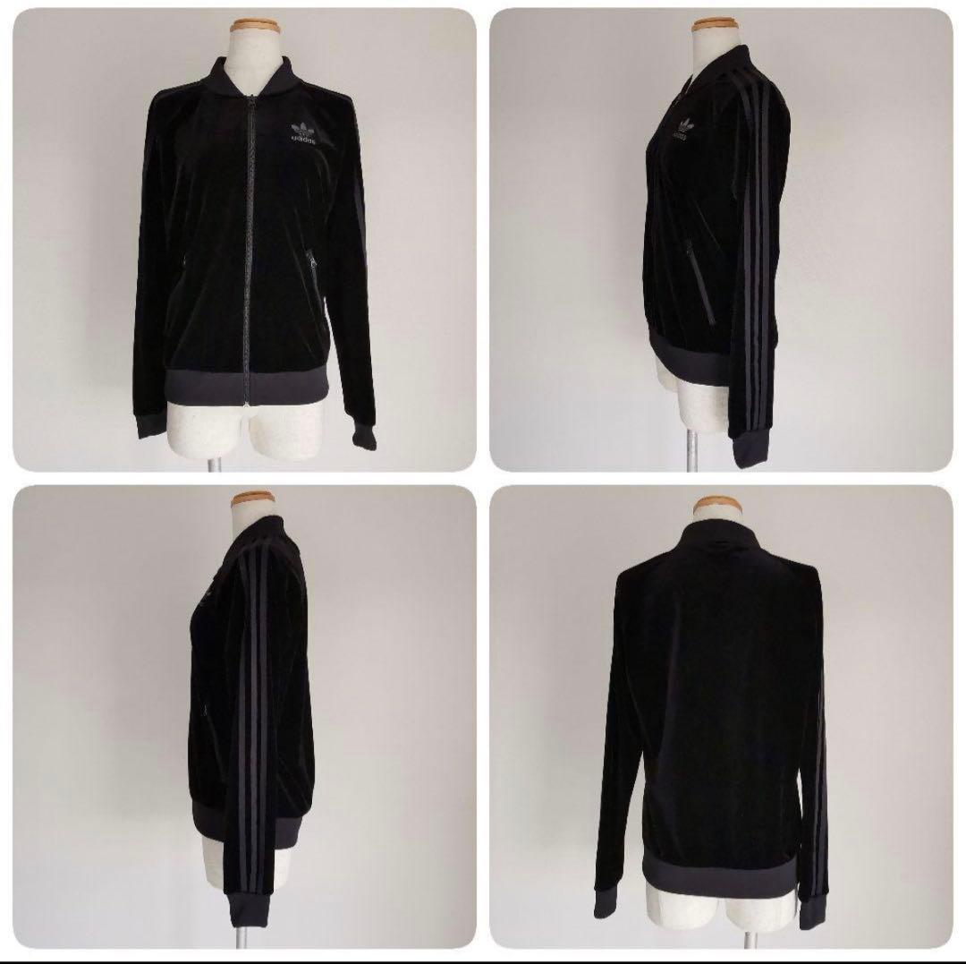 adidas ベルベット ジャージ 黒 UK 10
