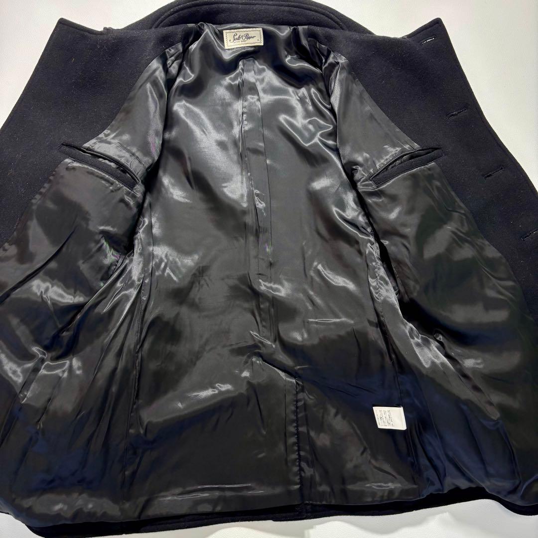 美品✨ salt&pepper 大戦モデル Pコート ブラック XLサイズ