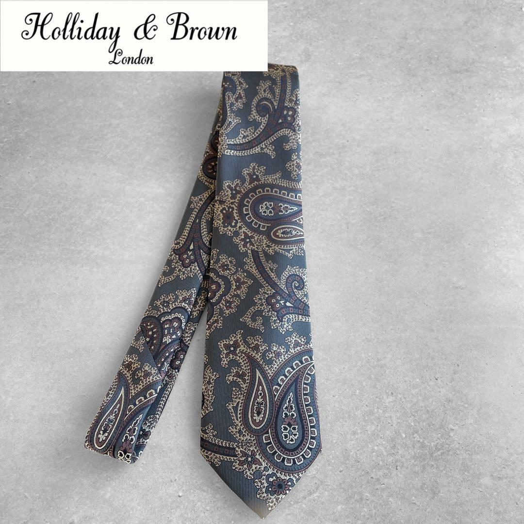 25年秋冬新作Holiday&Brownホリデー&ブラウン　ペイズリータイ