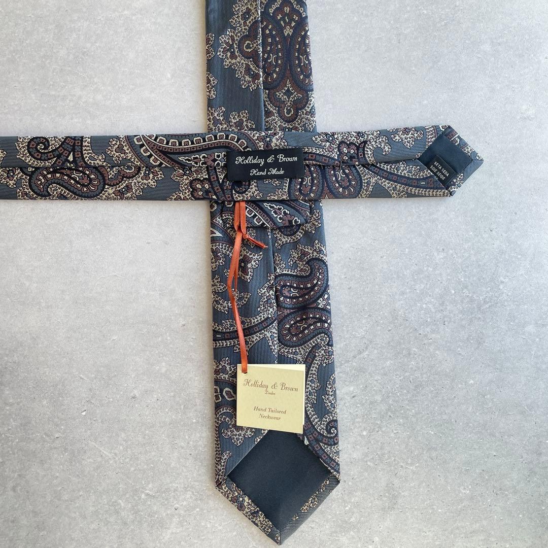 25年秋冬新作Holiday&Brownホリデー&ブラウン　ペイズリータイ