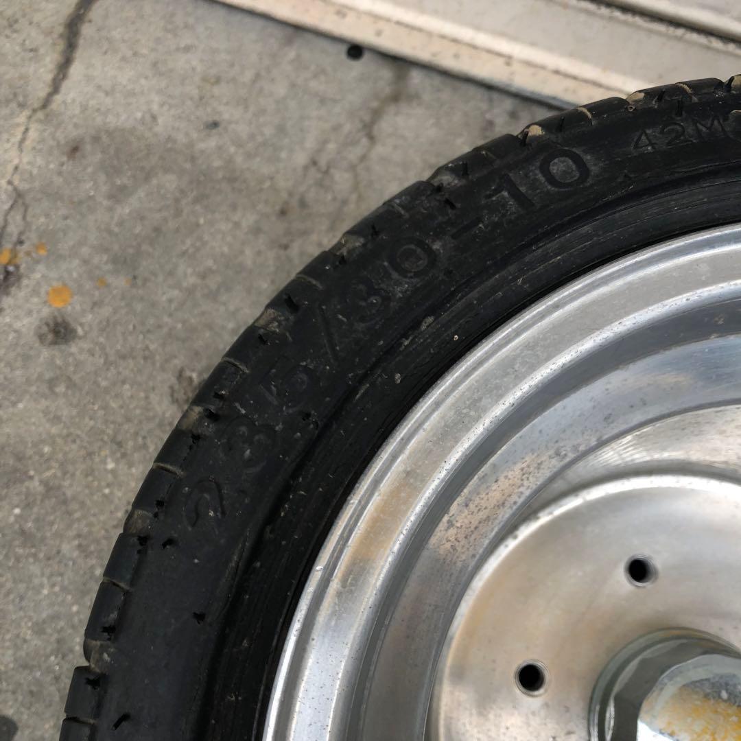 送料込み☆HONDA２サイクルジャイロ　リアワイドホイール　６穴ポン付け偏平