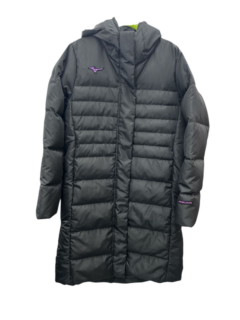 Mizuno フード付きダウン　ベンチコート 黒　Ｍ