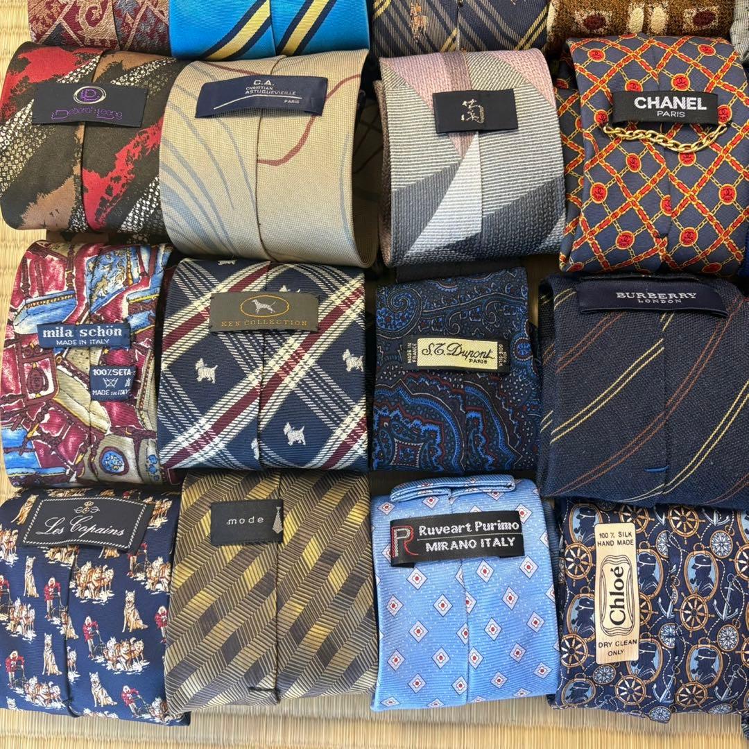 ハイブランドネクタイ 50本セット 全てシルク シャネル エルメス まとめ売り