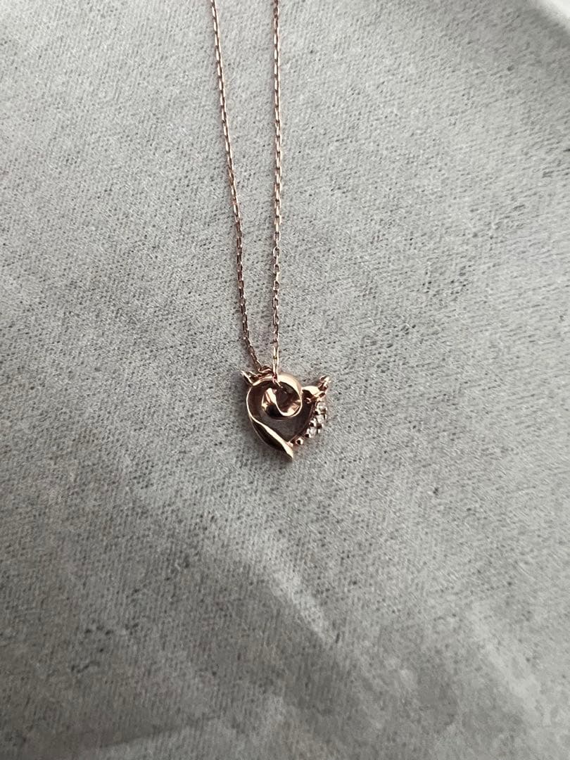 【売切り値下げ】ヴァンドーム青山　k10 オープンハートダイヤモンド　ネックレス