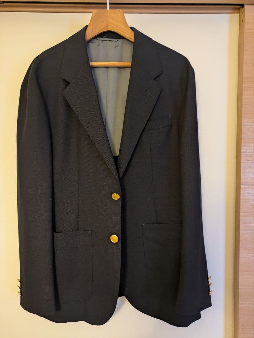 GOOVI ネイビーブレザー　ウールモヘア　サイズ2