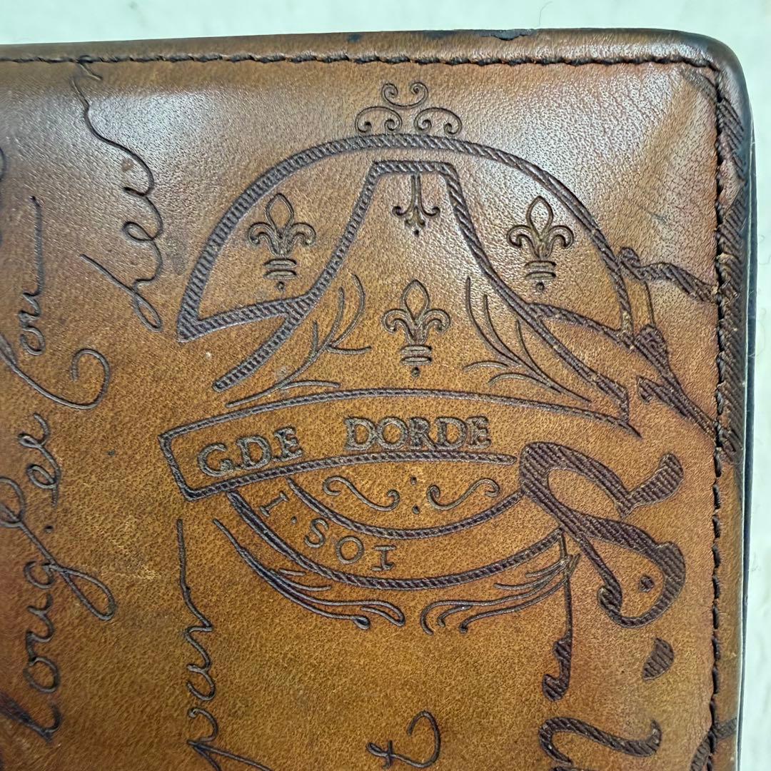 ✨美品✨ベルルッティ Wスタンプ カリグラフィ 二つ折り 長財布　ブラウン