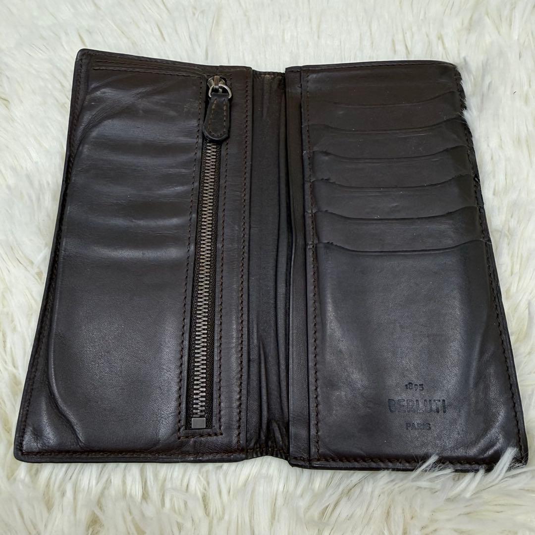 ✨美品✨ベルルッティ Wスタンプ カリグラフィ 二つ折り 長財布　ブラウン