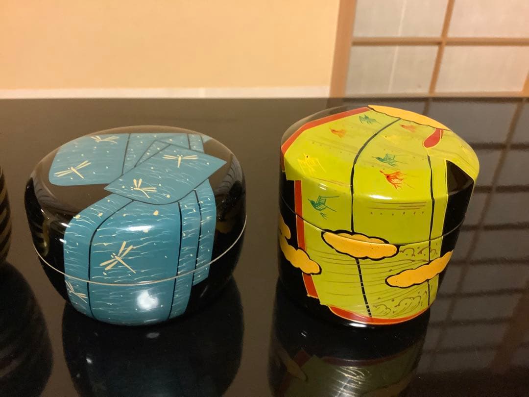 茶道具 誰ヶ袖棗　中村湖彩作