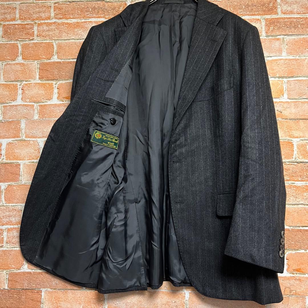 チョークストリームxロロピアーナ　WISH ストライプ柄　スーツセットアップ　L