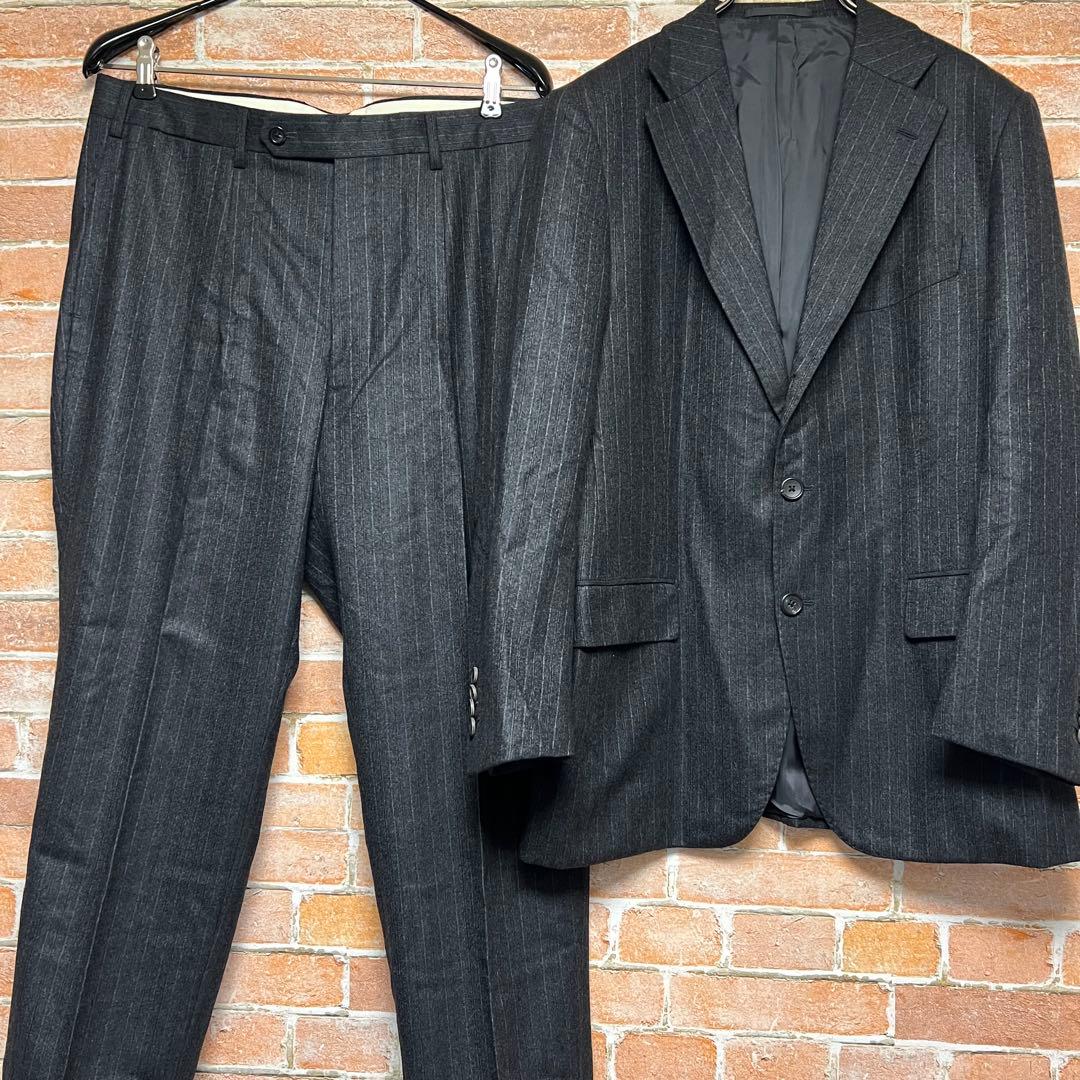 チョークストリームxロロピアーナ　WISH ストライプ柄　スーツセットアップ　L