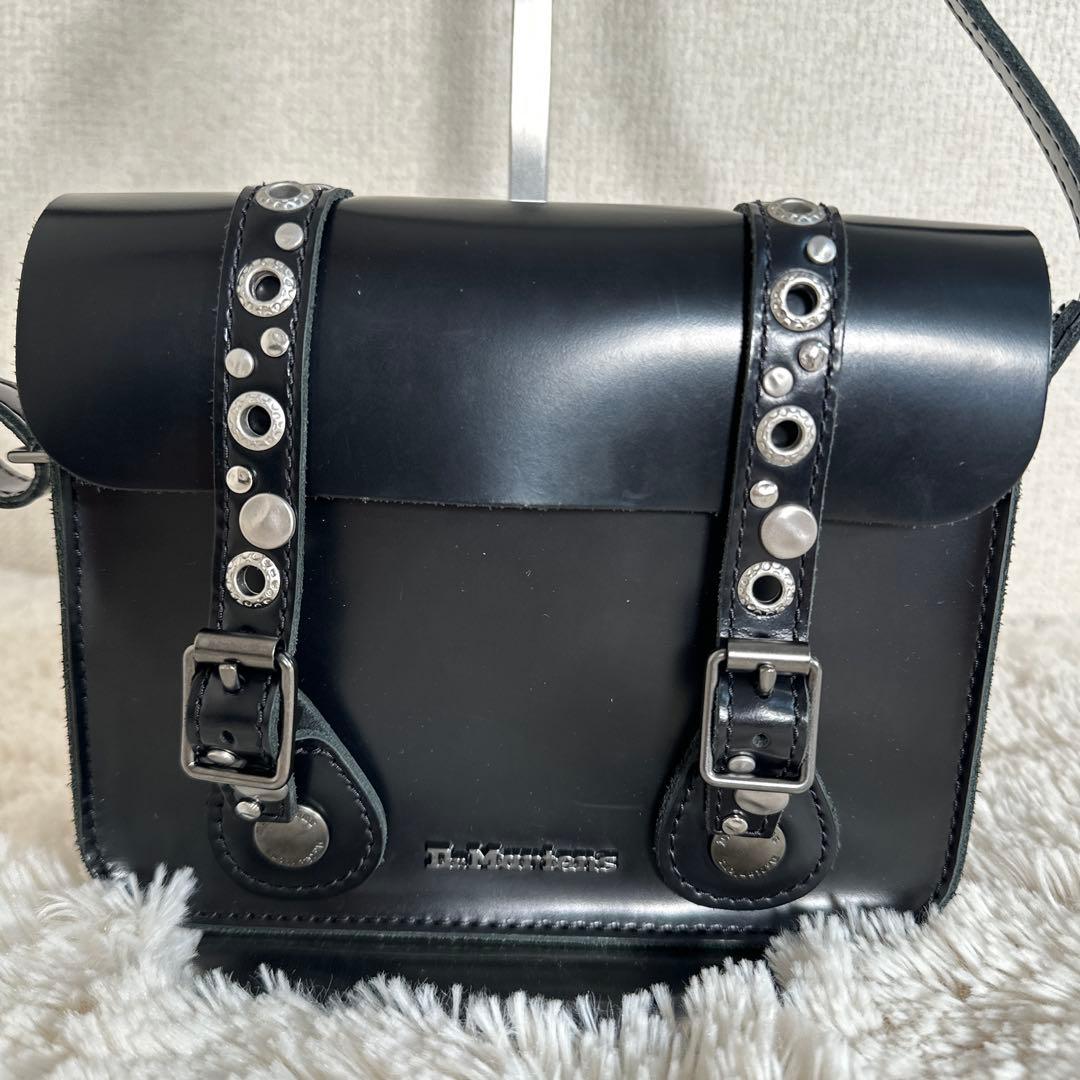 Dr. Martens ショルダーバッグ スタッズ Y2K レザー ブラック