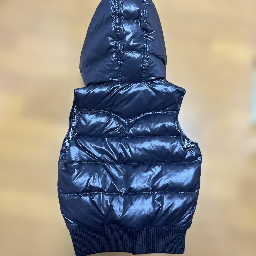 Burberry BLUE label ブラック ダウンベスト チェック柄