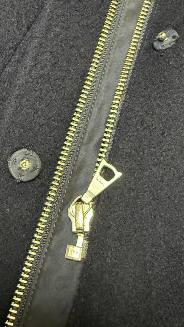 ⭐️極美品⭐️ クリーニング済み フォックスファー付き ウールコート 濃紺日本製38