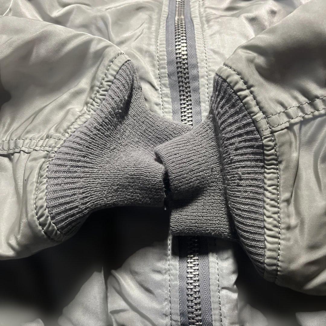 90s USA製 alpha ma-1 フライトジャケット M シルバー