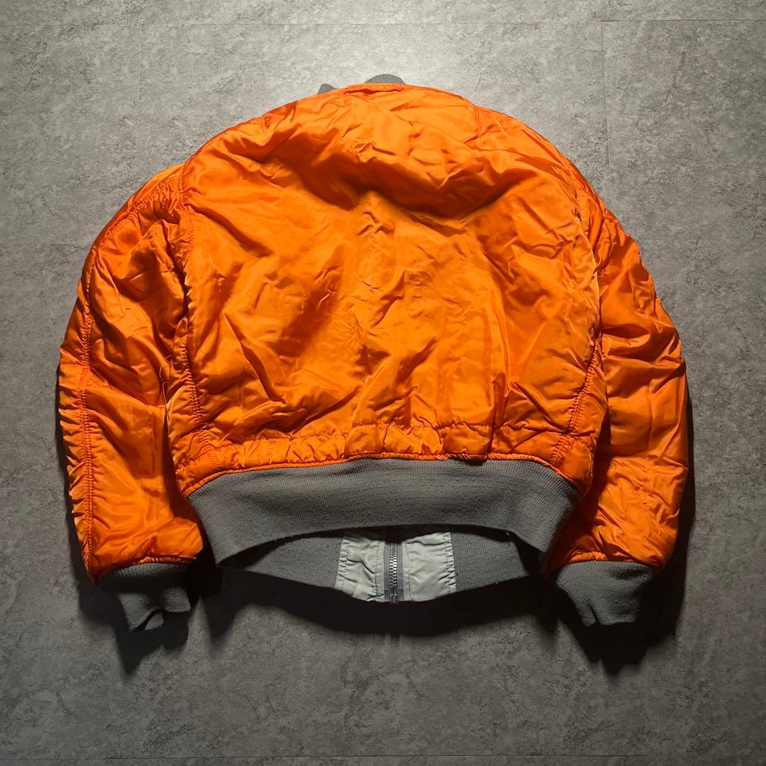 90s USA製 alpha ma-1 フライトジャケット M シルバー