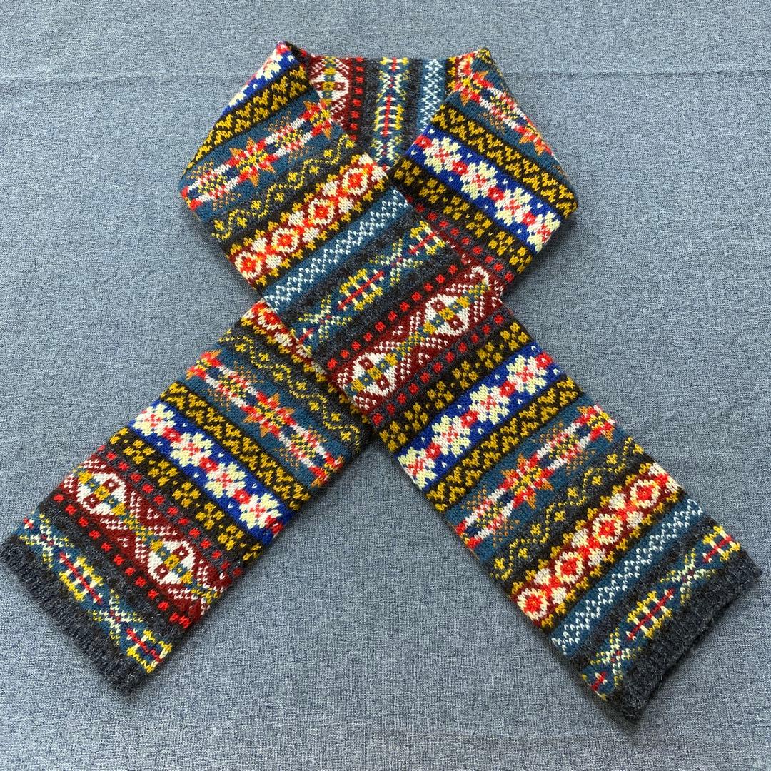 N400◯ jamieson's ウールマフラー スコットランド製