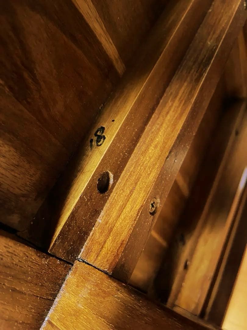 ギギliving チークスリム五段ハイチェスト W45✕D35xH114