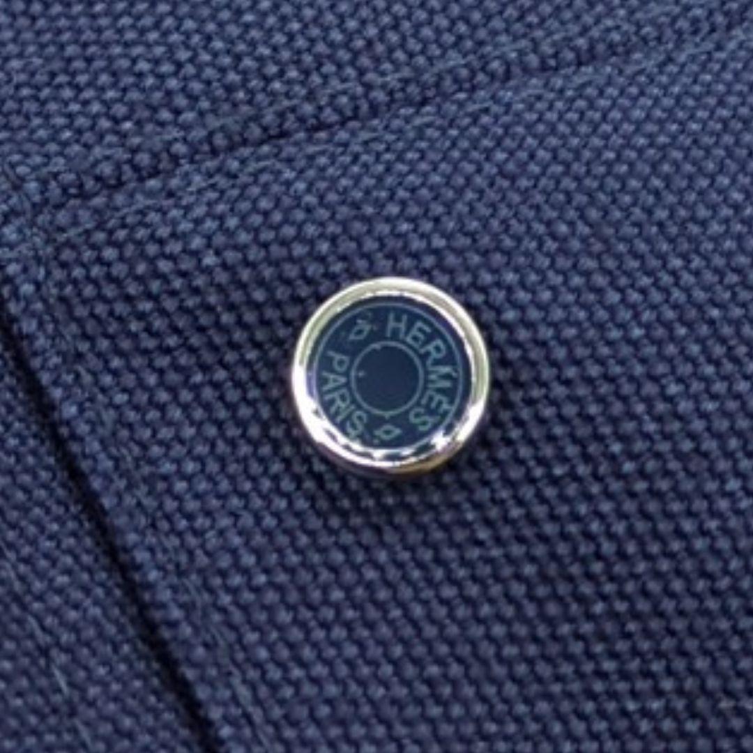 HERMES エルメス サイズ58 バケットハット ネイビー コットン　ポリ