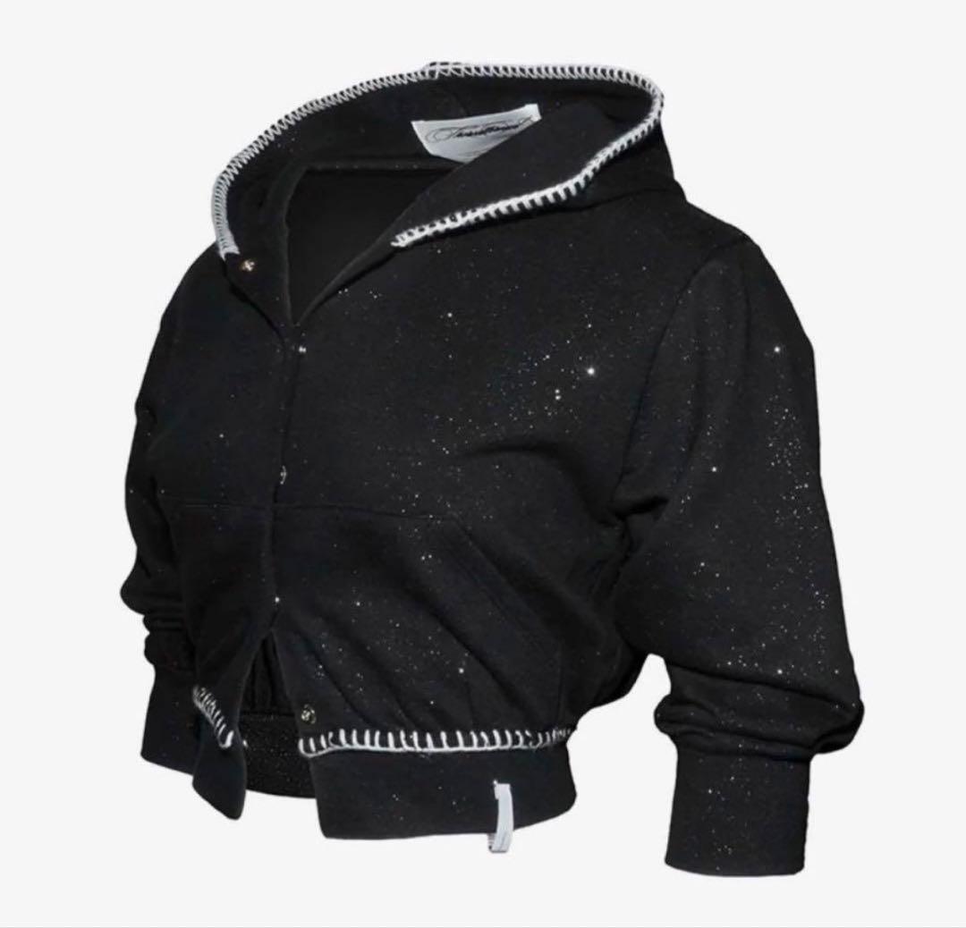 トップス S mid-sleeve hoodie cropped theredthread