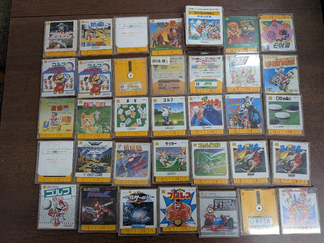 ファミコン ディスクシステムソフト　ディスクカード　まとめ売り　35本