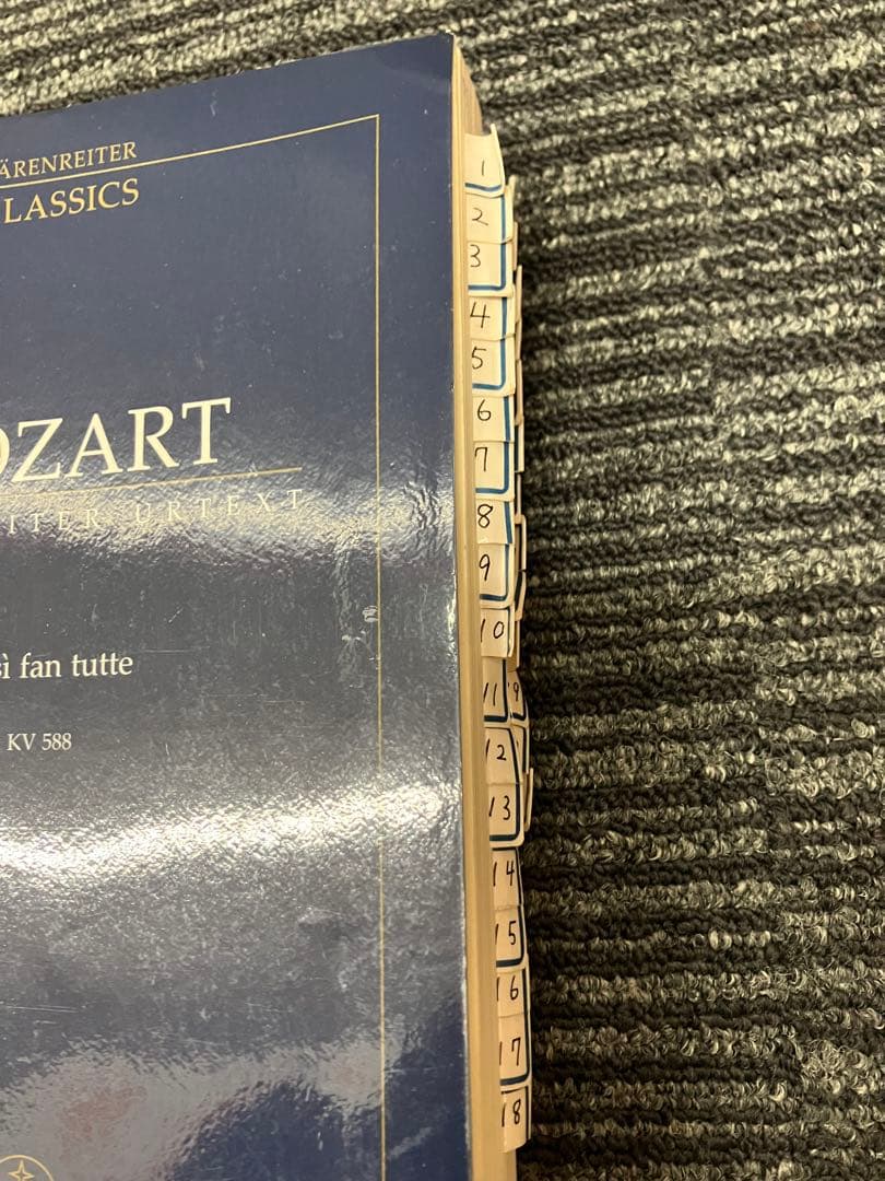 モーツァルト コジ・ファン・トゥッテ KV 588 オーケストラスコア