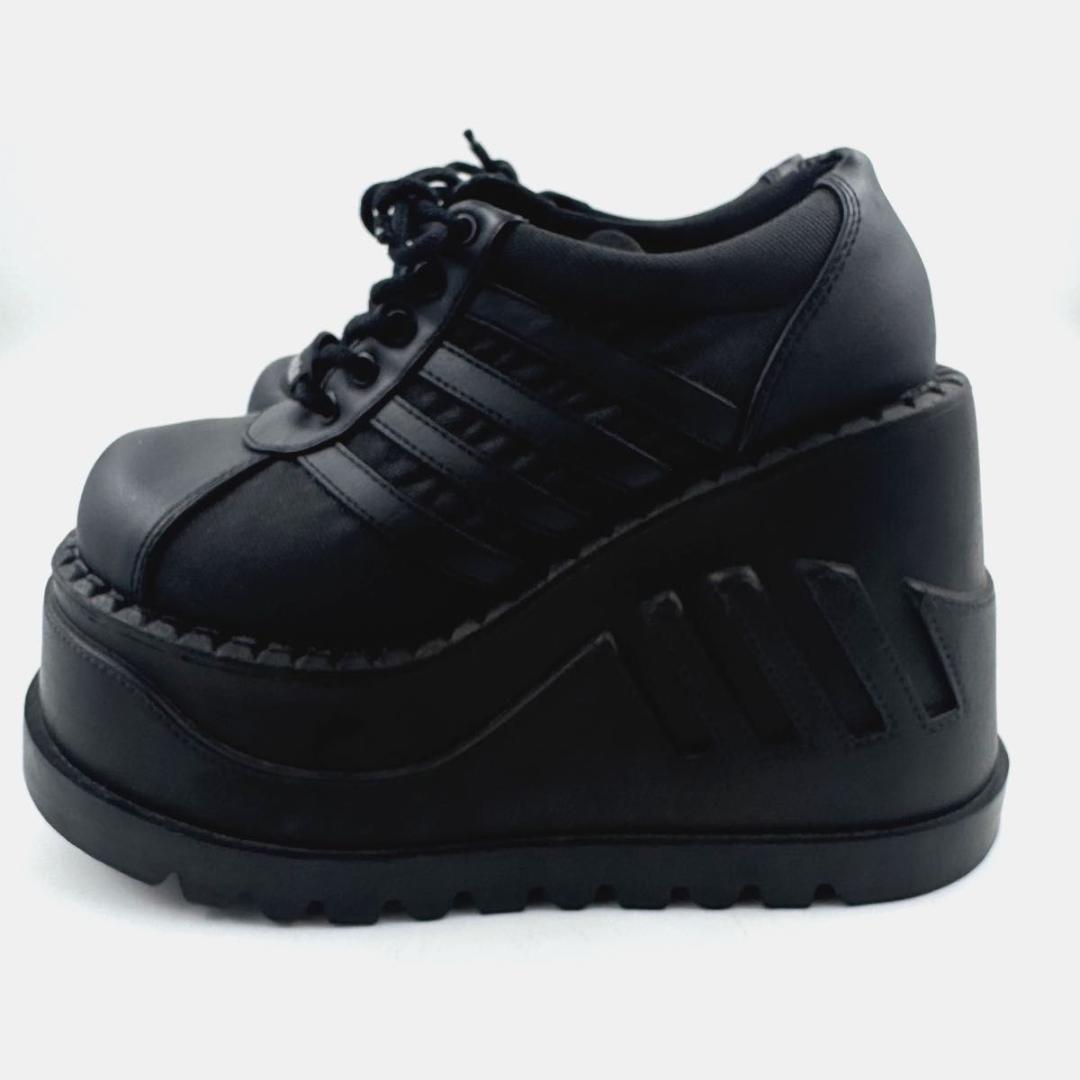 Demonia　デモニア　超厚底　スニーカー　ブラック　ゴスロリ　パンク系　23
