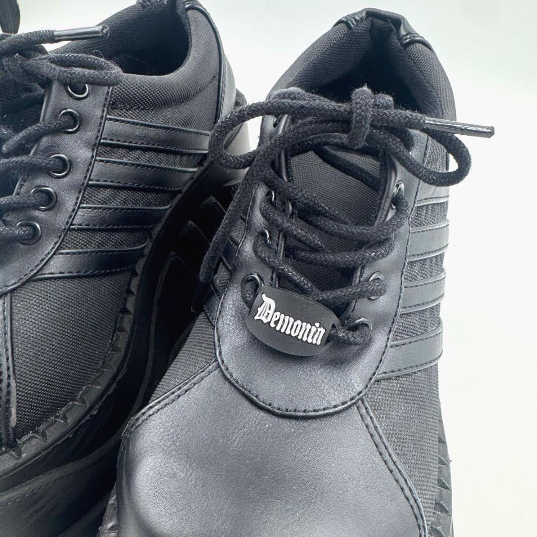 Demonia　デモニア　超厚底　スニーカー　ブラック　ゴスロリ　パンク系　23