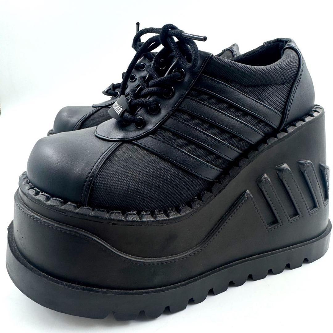 Demonia　デモニア　超厚底　スニーカー　ブラック　ゴスロリ　パンク系　23