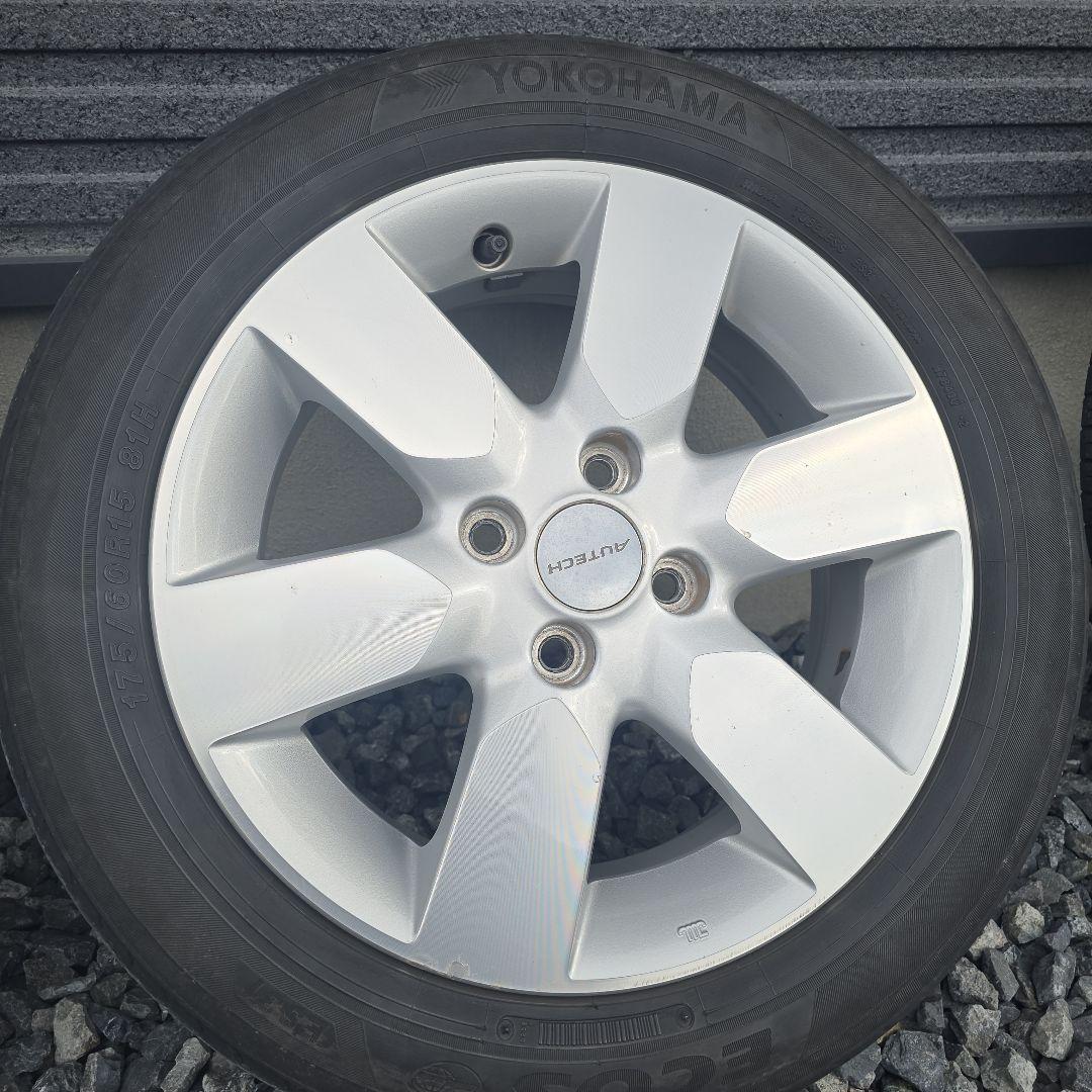 AUTECH　15インチ　4穴　タイヤ付き　アルミホイール