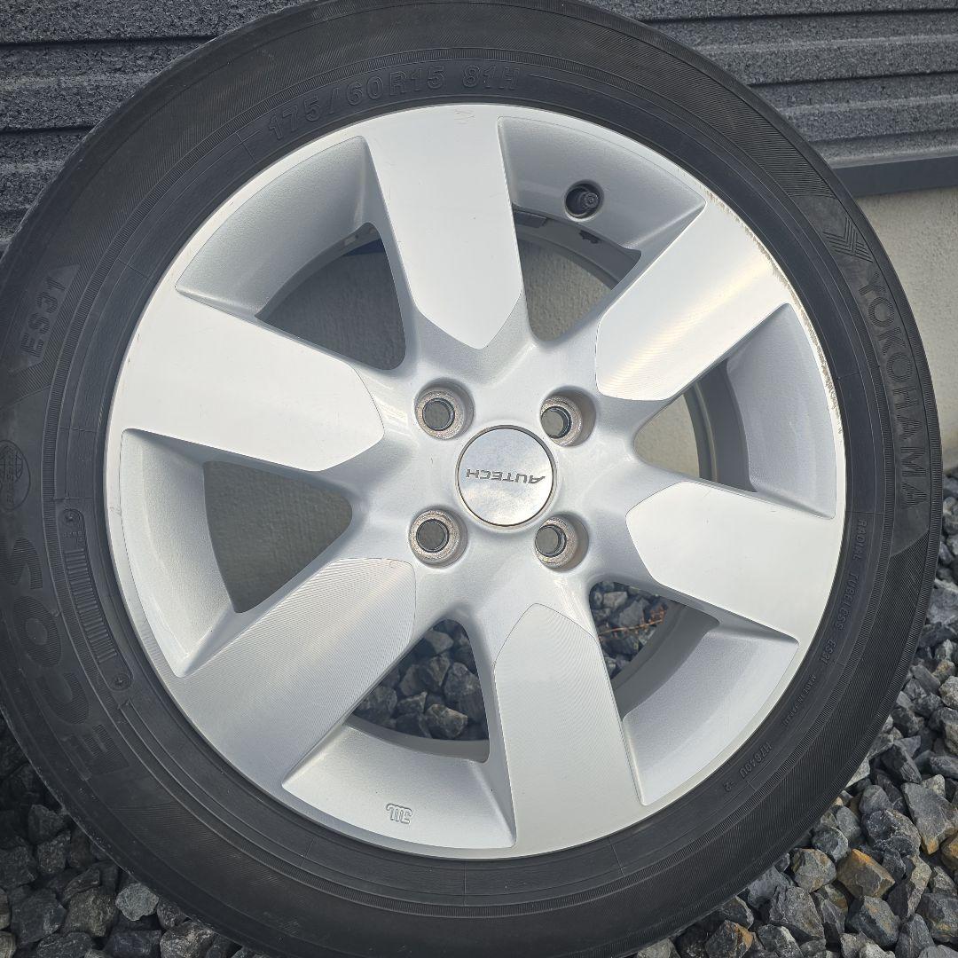 AUTECH　15インチ　4穴　タイヤ付き　アルミホイール