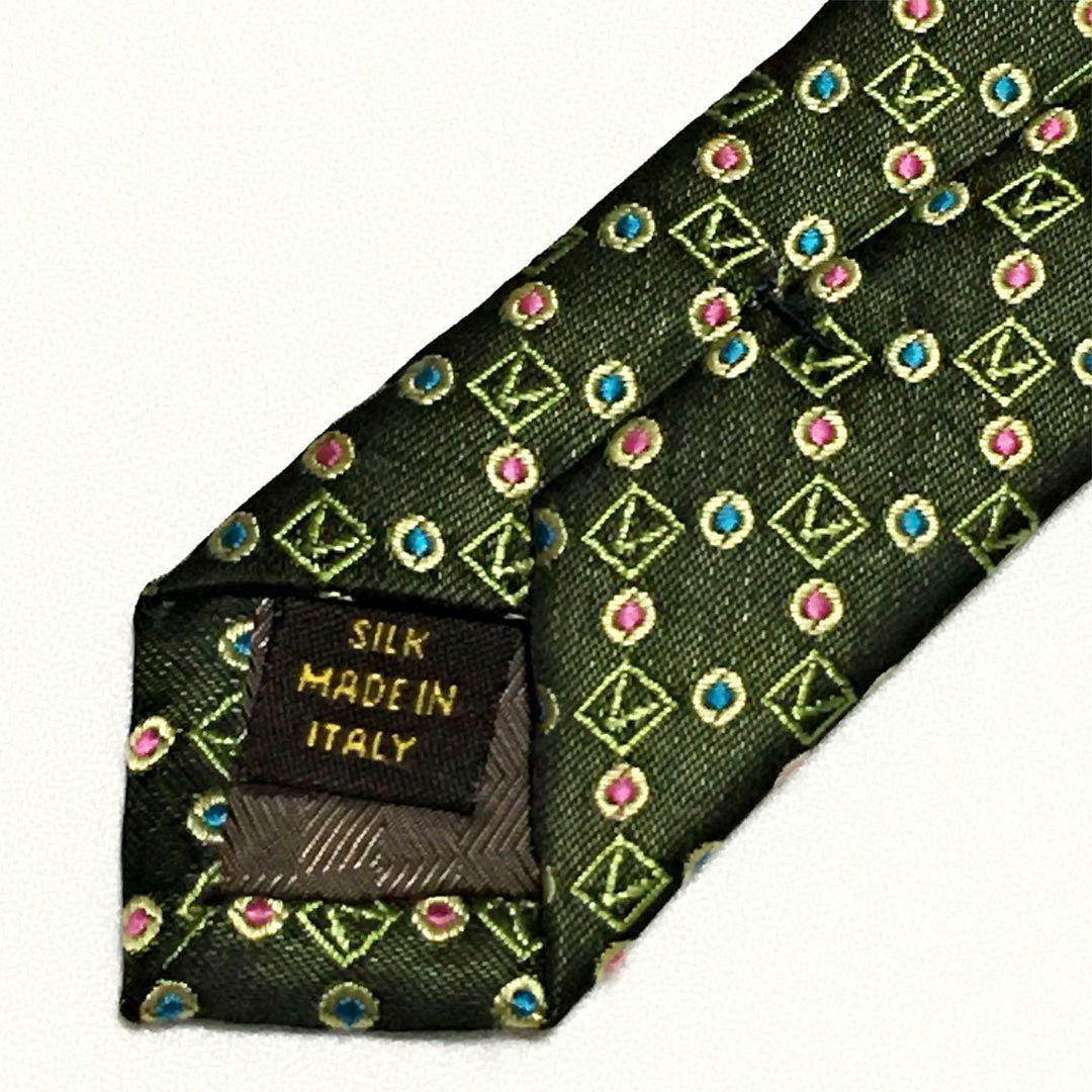 未使用級 ルイヴィトン Louis Vuitton ネクタイ シルク ドット