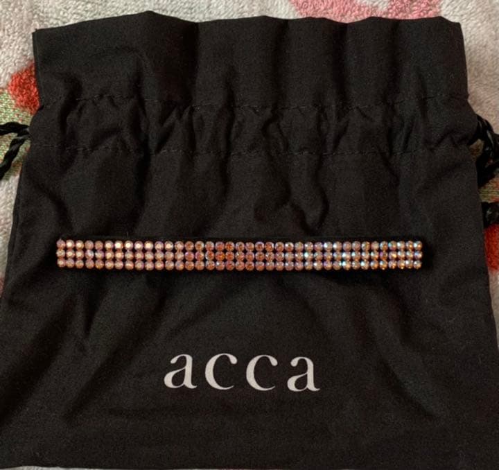 acca ヘアバレッタ　ピンク　25周年　オーロラ
