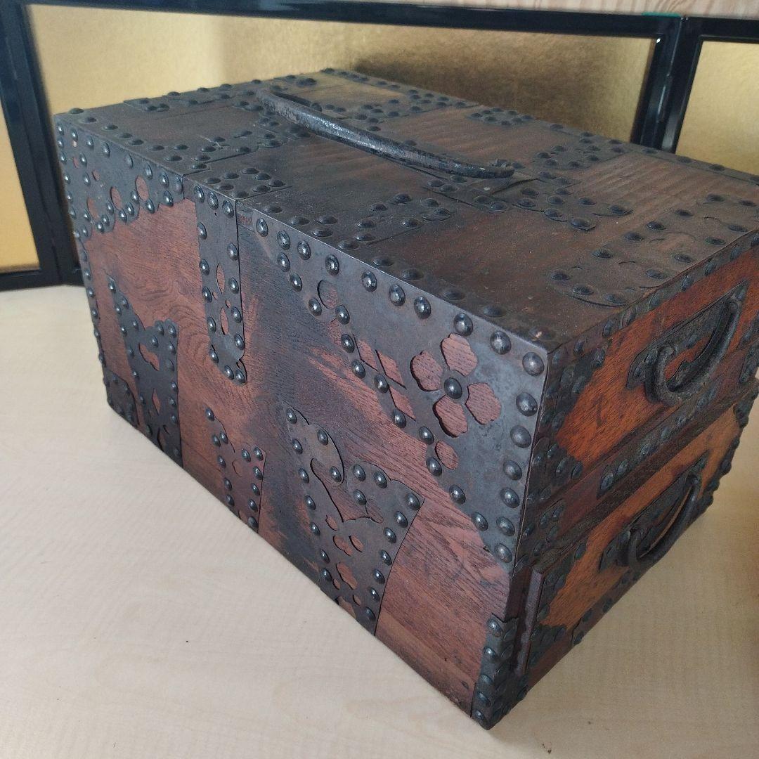 希少】明治時代小箪笥　銭箱　古民具　アンティーク　レトロ　骨董品　古美術