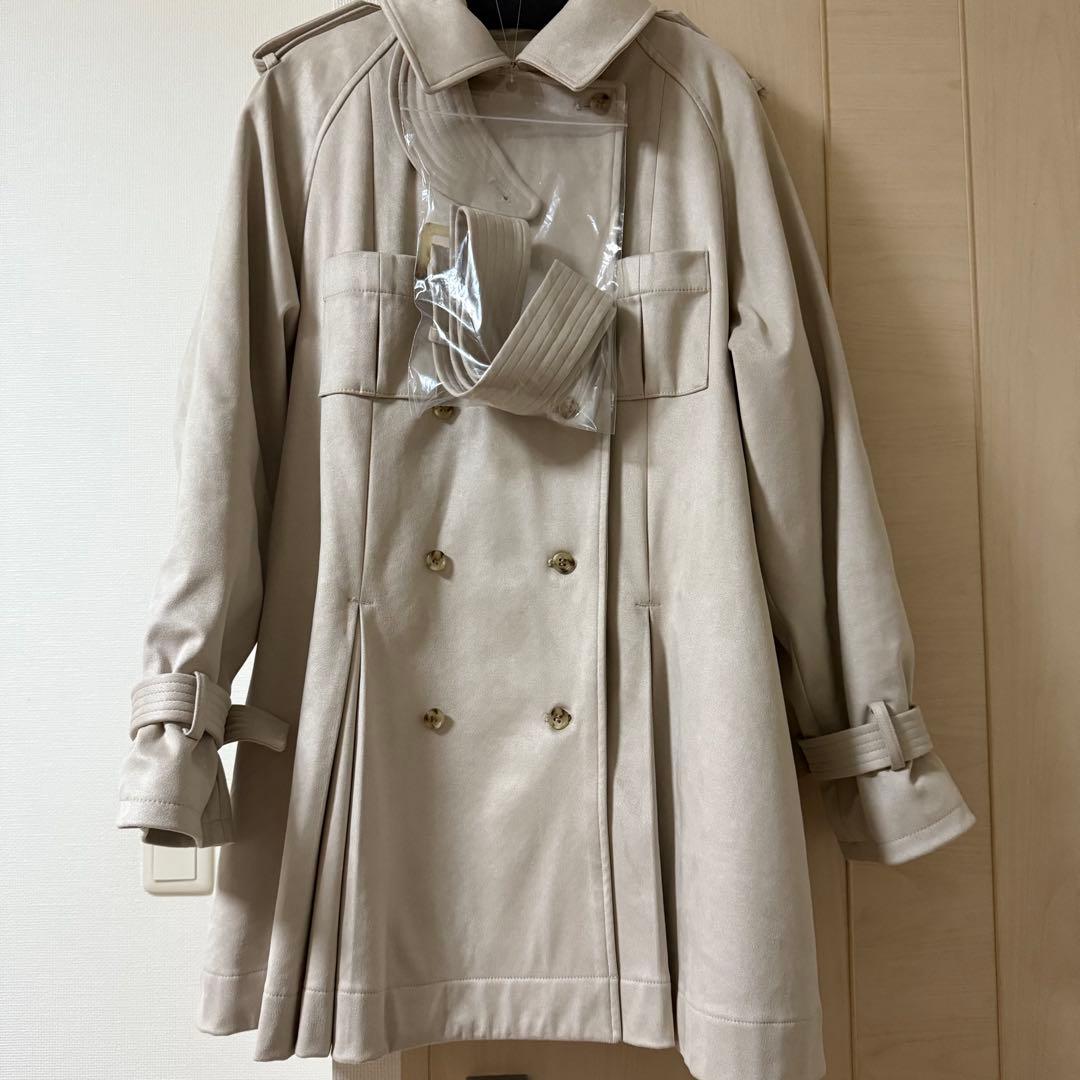 ジャケット・アウター laubeblanc Cropped Suede Trench Coat