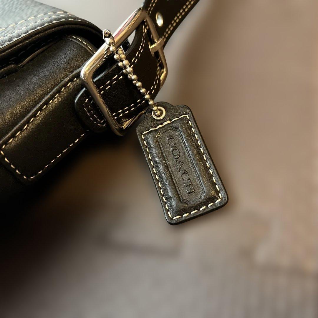 【新品】COACHコーチ ショルダーバッグ レザー 黒 ブラック F13957