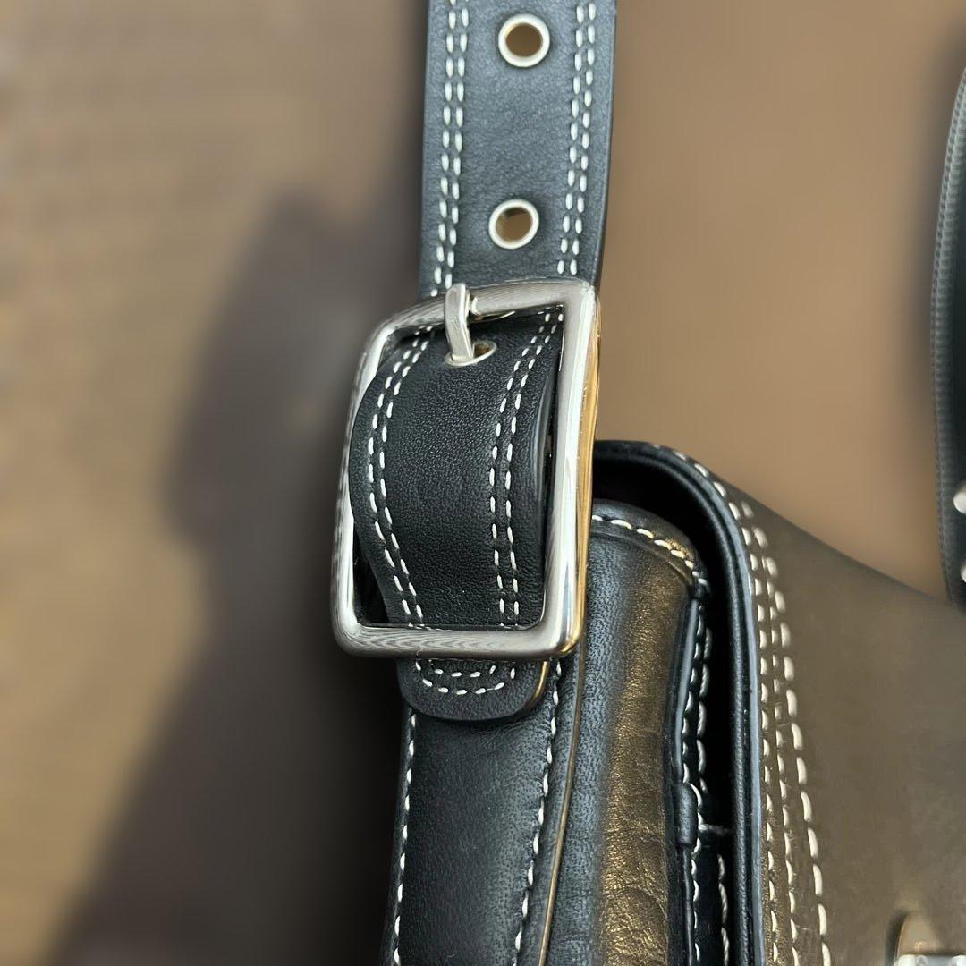 【新品】COACHコーチ ショルダーバッグ レザー 黒 ブラック F13957