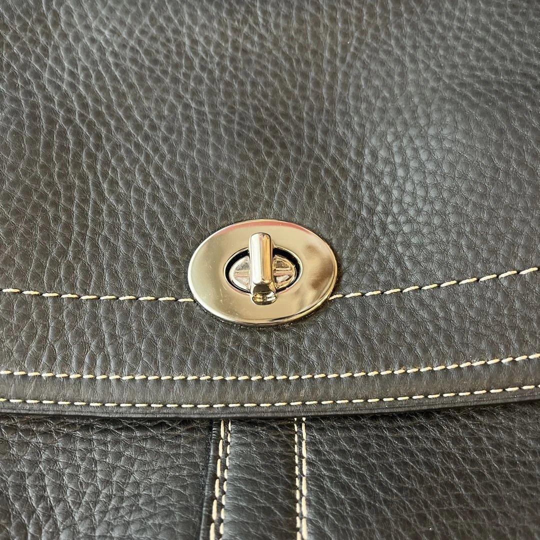 【新品】COACHコーチ ショルダーバッグ レザー 黒 ブラック F13957