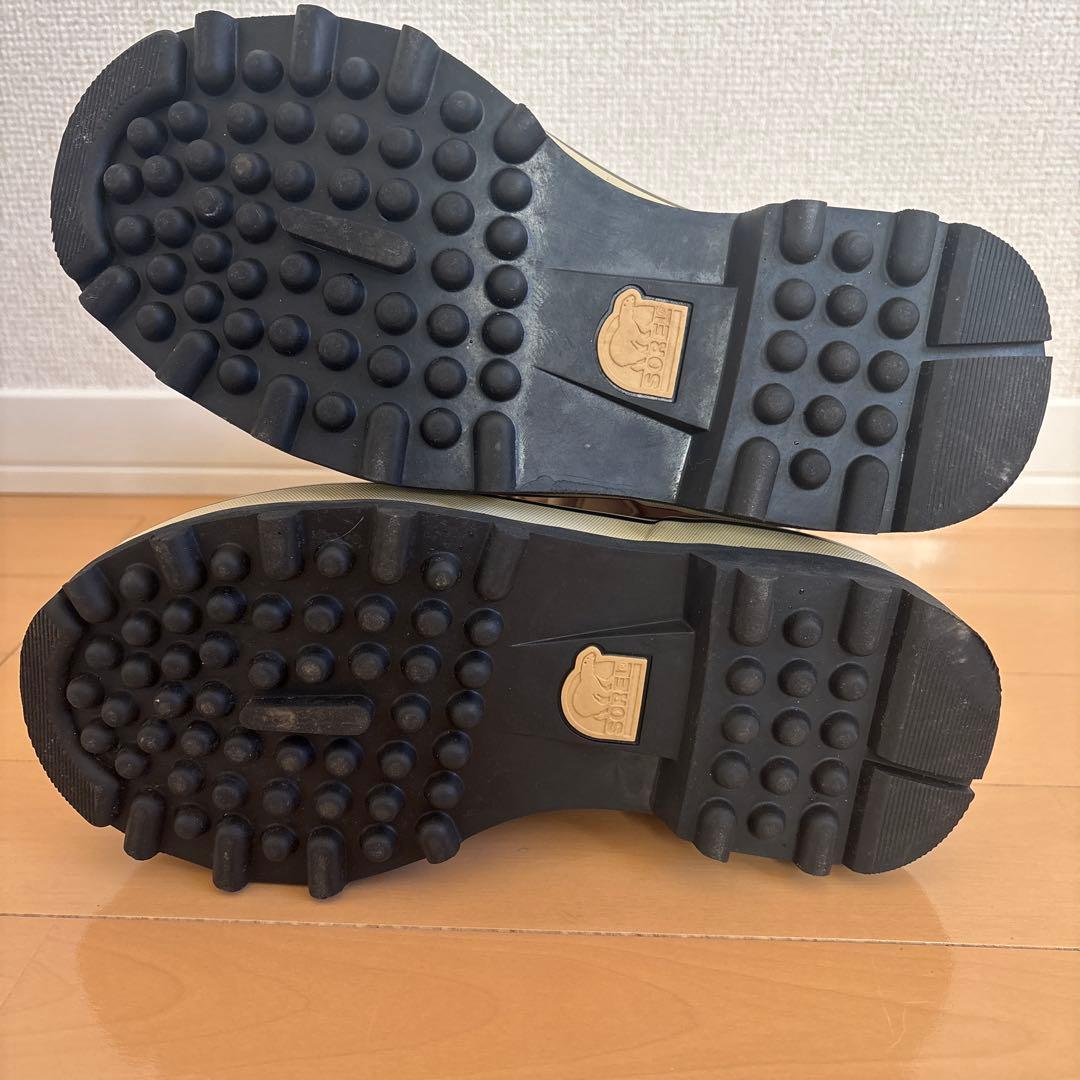 SOREL 防水ブーツ ベージュ/黒 ファー付き