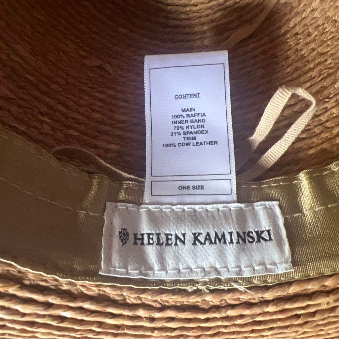 [美品]ヘレンカミンスキー　ラフィア　　ハット　帽子　HINA