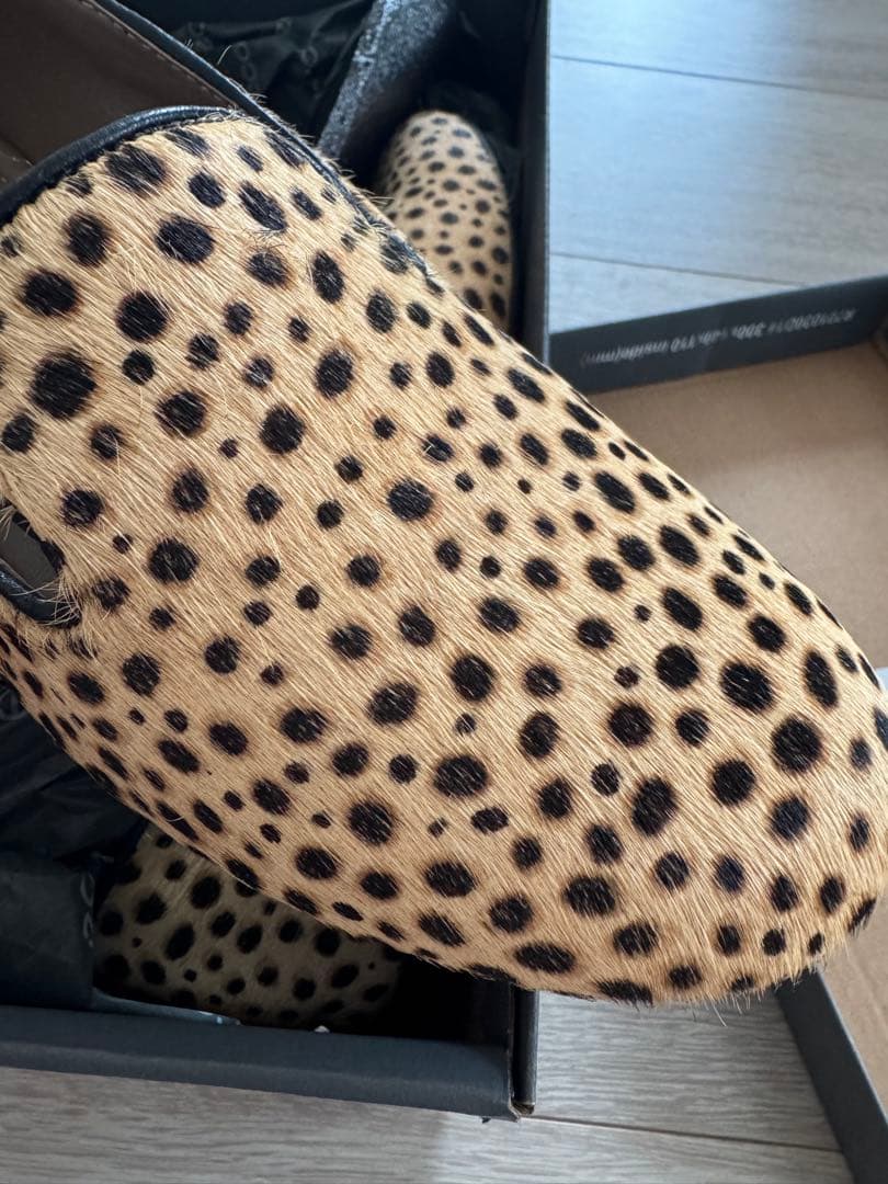 ecco レオパード柄 フラットシューズ