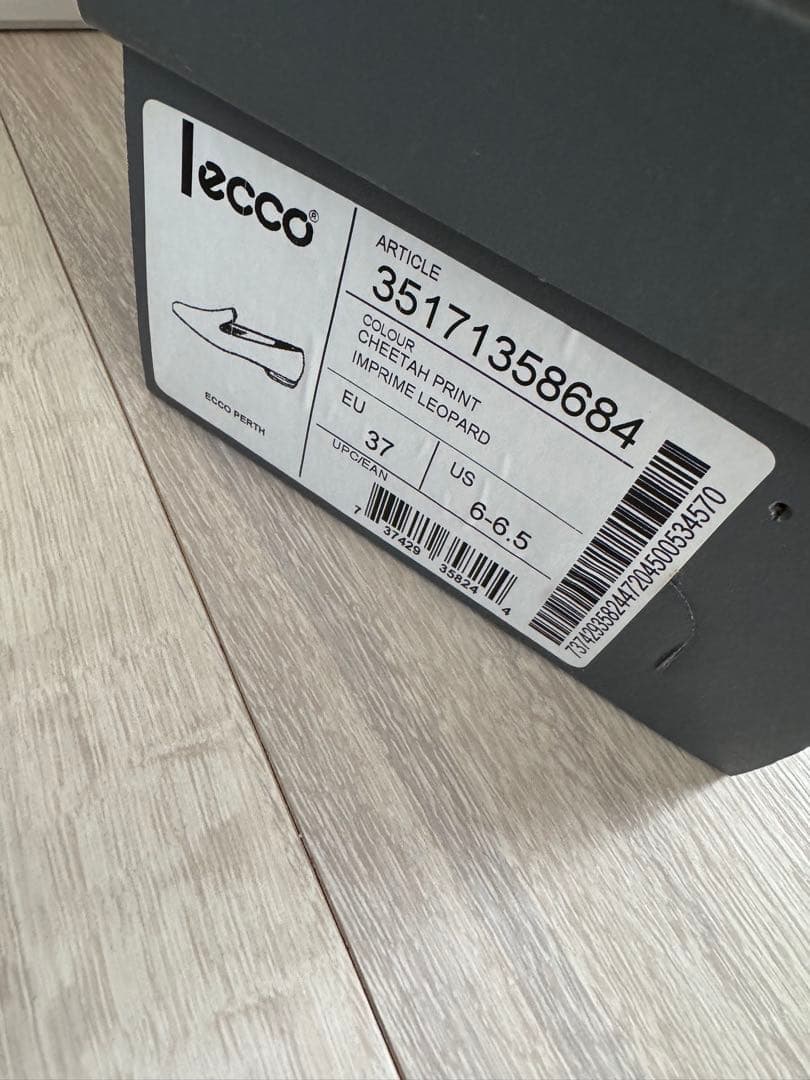 ecco レオパード柄 フラットシューズ