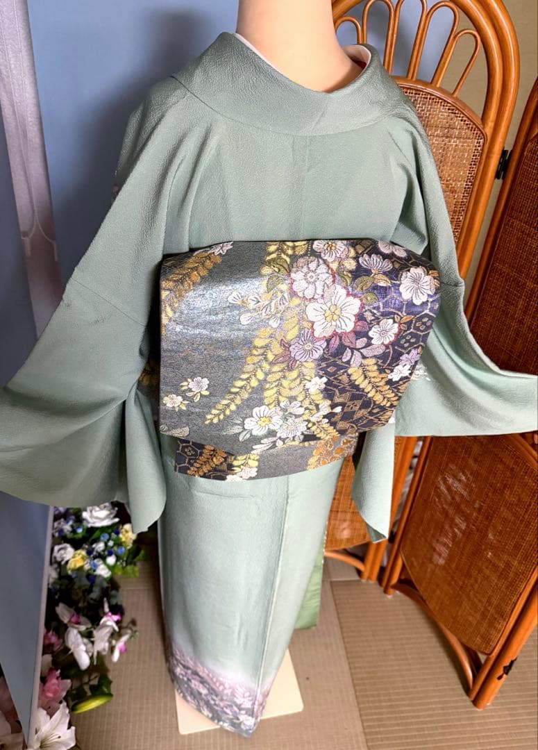 訪問着フルセット　辻ヶ花　翠山工房　落款入り　やまと誂製　トールサイズ