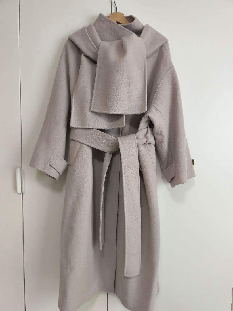 【SNIDEL】リバーショールコート SWFC215024ライトグレー サイズ0