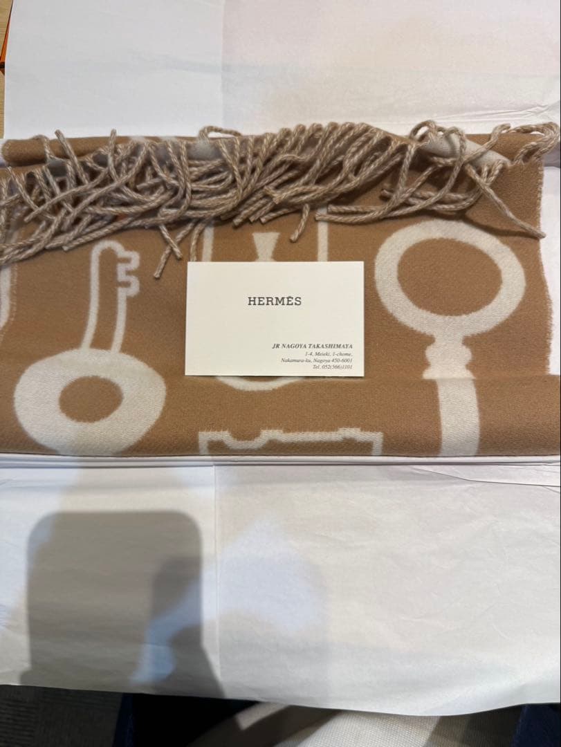 ⭐️新品未使用品⭐️HERMÈS カシミヤ マフラー 鍵デザイン