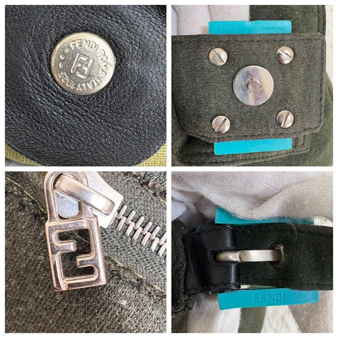 美品✨ FENDI フェンディ ニット マンマバケット　ワンショルダーバッグ